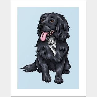 Cute Black Cocker Spaniel Dog Posters and Art